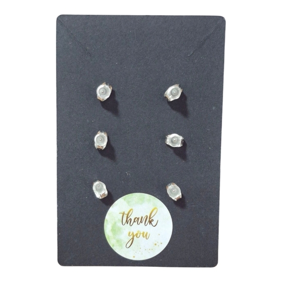 Handcrafted Mini Rose Acrylic Earrings Trio - Picture 3 of 3